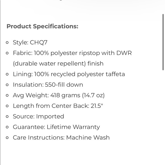 THE NORTH FACE ANDES DOWN JACKET GIRLS', XS (6) - Picture 10 of 10